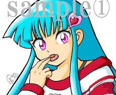 ７頭身アイコン描きます
