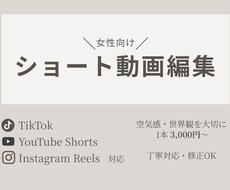 SNS向けショート動画をエモい雰囲気で編集します イメージ1