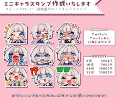 最低納品8個！ミニキャラスタンプ製作いたします イメージ1