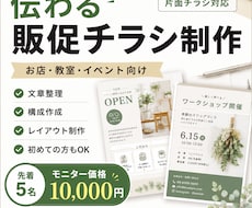 伝わる販促チラシを制作します イメージ1