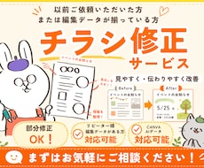 ちょっとしたチラシ修正、承ります 既存データを活かして、お得に修正
