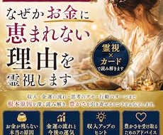 なぜかお金に恵まれない理由を霊視します イメージ1