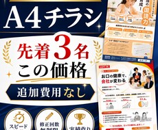 先着3名様限定！全部込4000円でチラシ作成します イメージ1