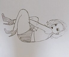 女の子をペン描きします イメージ1