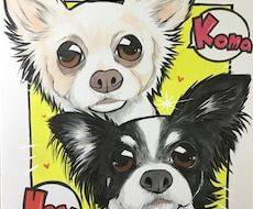 ペット似顔絵描きます 世界に一つの似顔絵ギフトいかがですか？