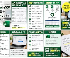 Excel・CSVの面倒な作業を自動化します イメージ1