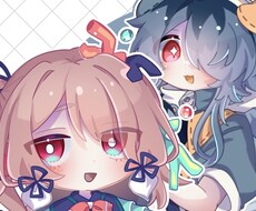 ミニキャラ・立ち絵イラストを制作します アイコン・グッズ・TRPGなどで使える可愛い絵を描きます！