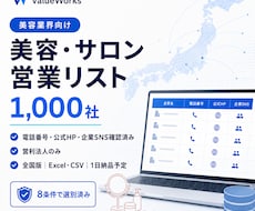 美容・サロン関連法人リスト1000社を納品します イメージ1