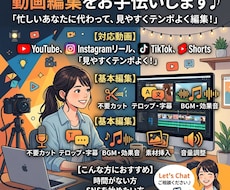 YouTube等の動画を見やすく丁寧に編集します イメージ1
