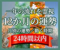 年間運勢12か月を霊視で月別に詳しく占います 動く月と準備する月を知りたい方へ。2027年も月別に鑑定