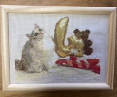 大切なペットのお写真をクロスステッチ刺繍します イメージ1