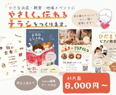 小さなお店・教室・地域イベント向けチラシ制作します イメージ1