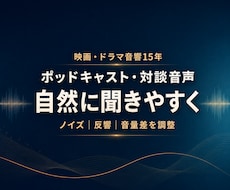 ポッドキャスト・対談音声を自然に聞きやすく整えます イメージ1