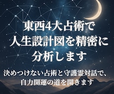 東西4大占術で人生設計図を精密に分析します