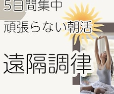 5日間｜頑張らない朝活｜重い心身を遠隔で調律します イメージ1