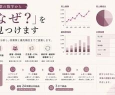 事業の数字から課題を分析し改善策をご提案ます イメージ1
