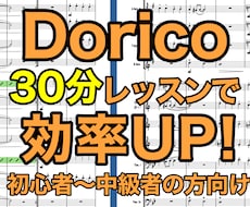 30分！Doricoの個別レッスンを行います 機能をフル活用し、効率的に制作しましょう！
