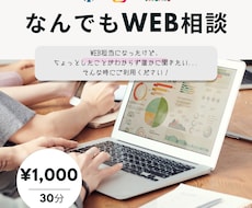 WEBで困った時のちょっとした相談乗ります 30分1,000円ピンポイントで相談できるお手軽WEB相談室