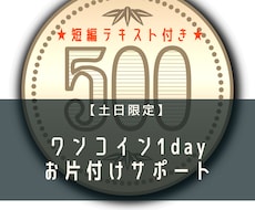 お試しワンコイン1dayで片付けサポートします 【土日限定＊テキスト付き！】片付け方が分からないあなたに！