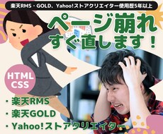 楽天/Yahoo! html/CSS 修正します 楽天GOLD・RMS/HTML/CSS/Yahoo!ストア