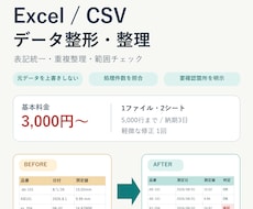 製造・実験データのExcel・CSVを整理します イメージ1