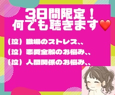 あなたの【聞き屋】が3日間限定で何でも聴きます つい頑張り過ぎるあなたの溜まったストレスを吐き出しませんか？