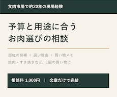予算と用途に合うお肉選びをお手伝いします イメージ1