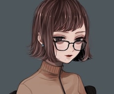 仄暗い雰囲気の女の子アイコンを厚塗りで制作します 独特な雰囲気のSNSアイコンを探しているあなたへ