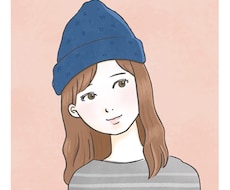 シンプルで優しい雰囲気の似顔絵イラスト作成します SNSアイコンなどで使えるシンプルな似顔絵です