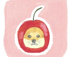 オイルパステルでポップなわんこのイラストを描きます イメージ1