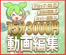 15分3000円！爆速でずんだもんの動画制作します イメージ1