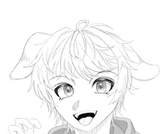 等身・アニメより男の子の線画イラストを描きます イメージ1