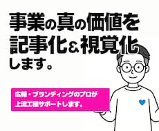 あなたの事業の真の価値を「記事と図解」で翻訳します 名刺代わりの最強の武器をお渡しできます。