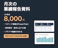 試算表から月次の業績報告資料を作ります 経営会議・銀行への説明に使えるグラフ付きの資料