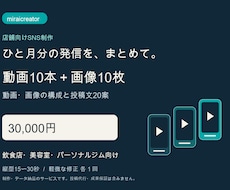 店舗の月間SNS動画と画像を制作します イメージ1