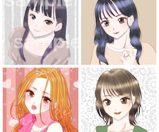 SNS用かわいい女の子アイコン描きます イメージ1