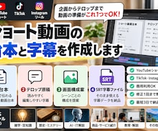ショート動画の台本と字幕を作成します イメージ1