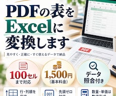 PDFの表をExcelに変換します イメージ1