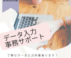 丁寧なデータ入力作業を承ります イメージ1