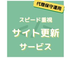 スピード重視！忙しい合間に代理でサイト更新します イメージ1