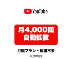 YouTube再生回数を月額で自動拡散します イメージ1