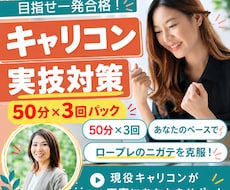 50分×3回★キャリコン面接ロープレ練習します FBシート付で徹底対策・継続的に学びたい方へ