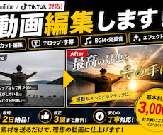 YouTube・TikTok動画編集しますます イメージ1