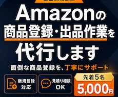 Amazonの商品登録・出品作業を代行します EC実務経験をもとに、面倒な商品登録を丁寧に対応します