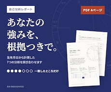 生年月日から強みと向いている環境をレポートします イメージ1