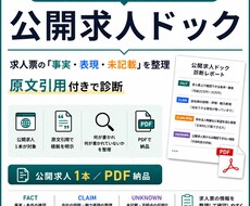 公開中の求人票を引用付きで診断しますます イメージ1
