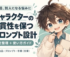 同じキャラを再現するプロンプトを設計します イメージ1