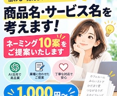 商品名やサービス名を10案考えますます AIを活用！あなたのイメージに合う名前を提案