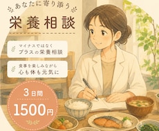 管理栄養士が食事相談します イメージ1