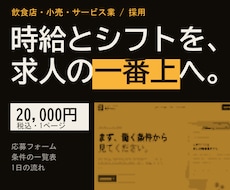 飲食店・店舗の求人ページを作ります イメージ1